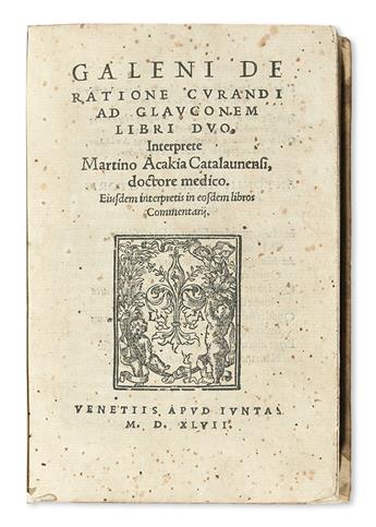 GALENUS, CLAUDIUS. De ratione curandi ad Glauconem libri duo.  1547